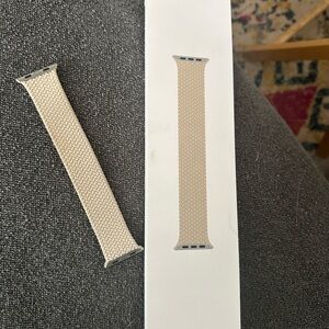 Apple Beige Woven Wristband